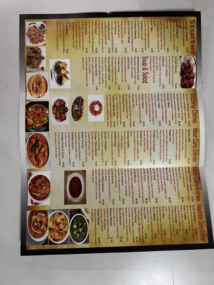 Angara Indian Restaurant - Torrance, CA menu_pic