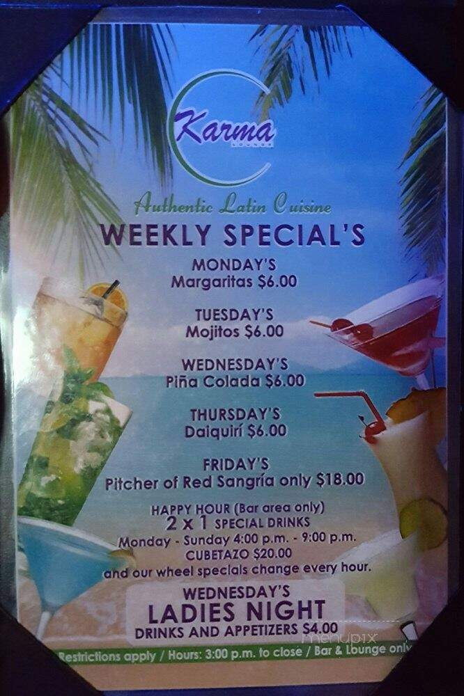 Karma Lounge Martini Bar and Grille - Ossining, NY menu_pic