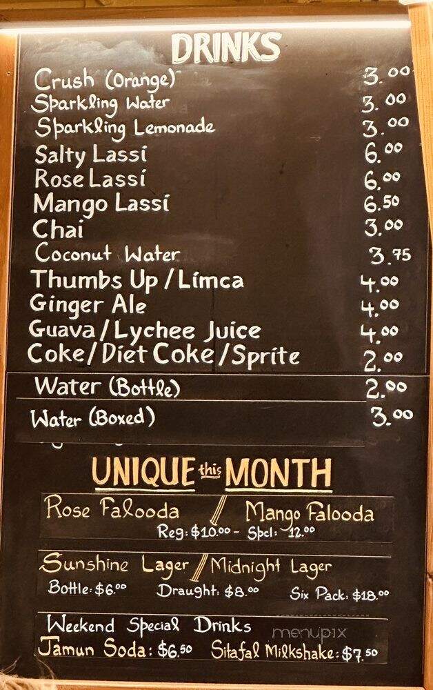 Viks Chaat Corner - Berkeley, CA menu_pic