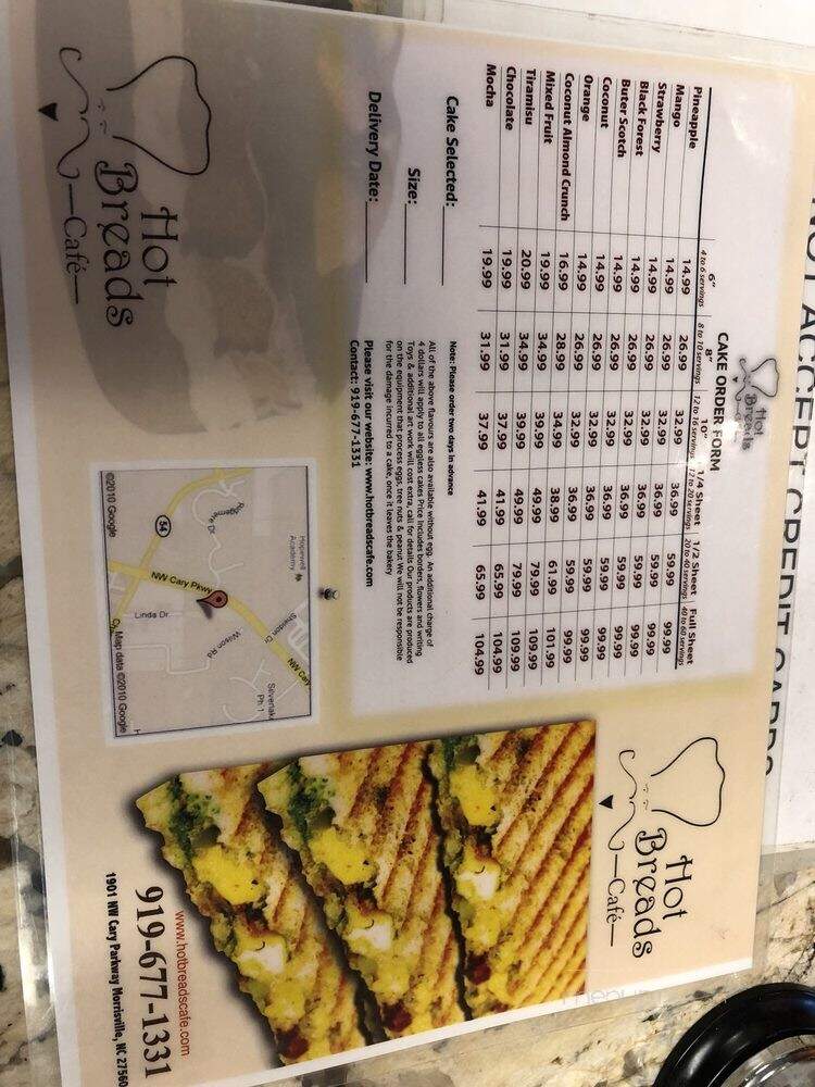 Hot Breads Cafe - Morrisville, NC menu_pic