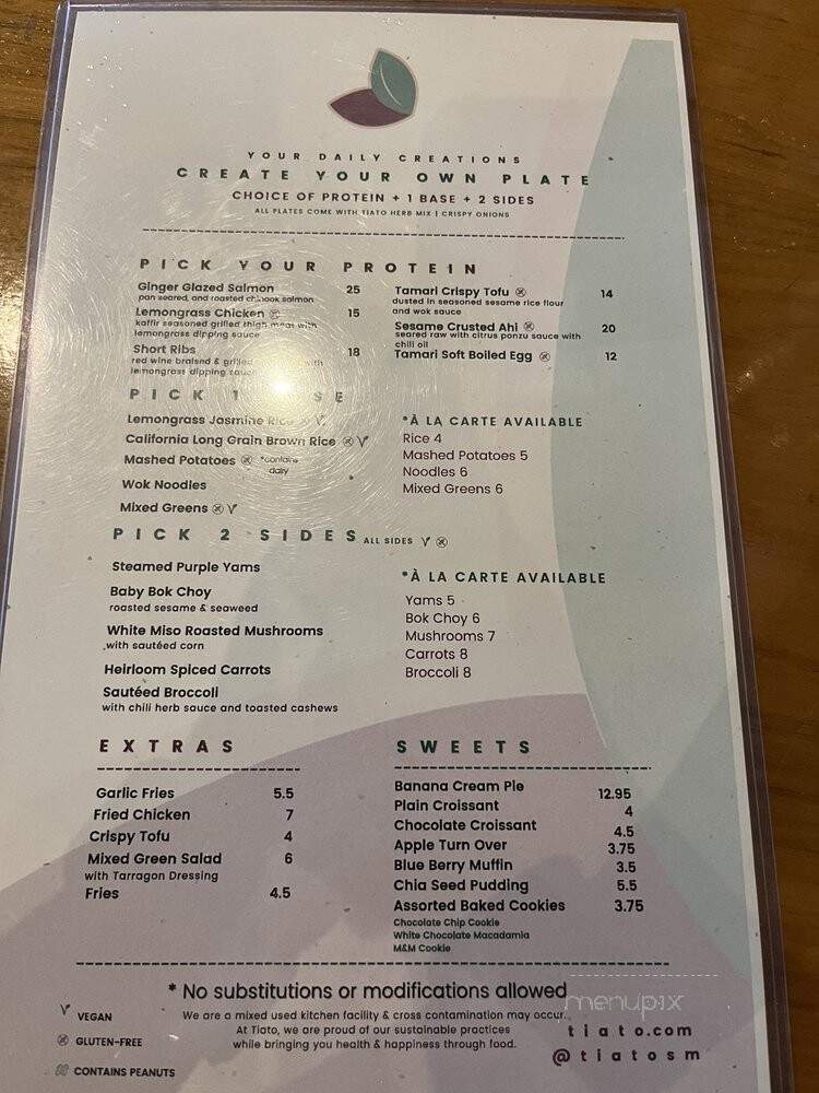 Tiato - Santa Monica, CA menu_pic