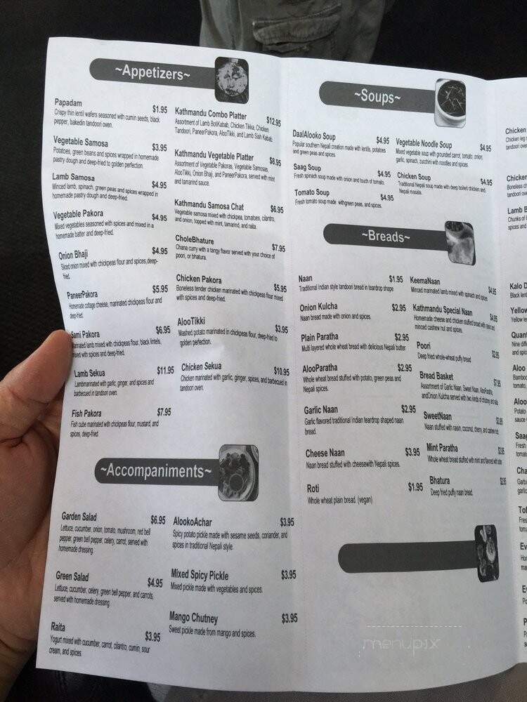 The Kathmandu - Salt Lake City, UT menu_pic