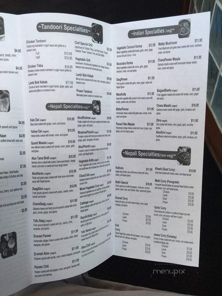 The Kathmandu - Salt Lake City, UT menu_pic