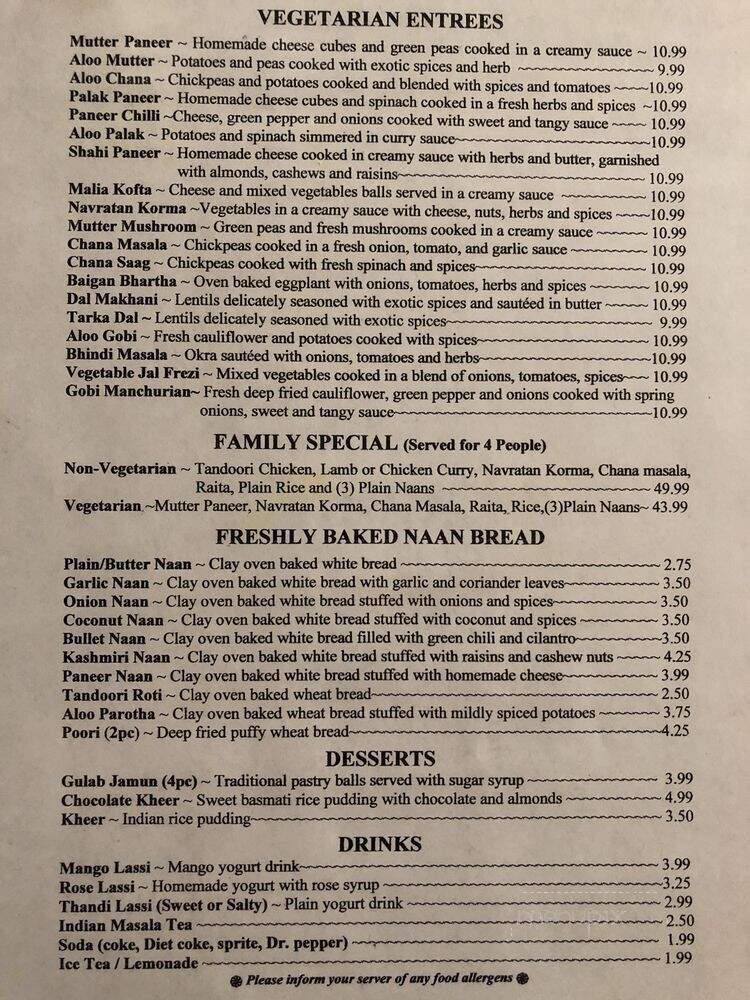 Madhuban Indian Cuisine - Boise, ID menu_pic