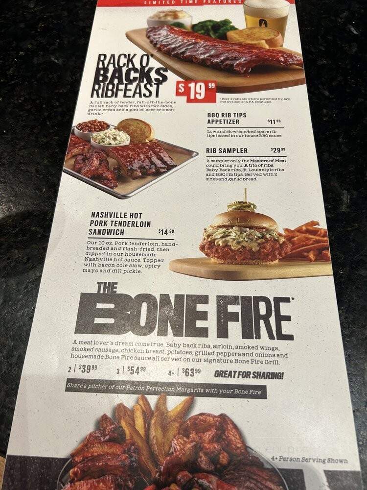 Smokey Bones - Fort Lauderdale, FL menu_pic