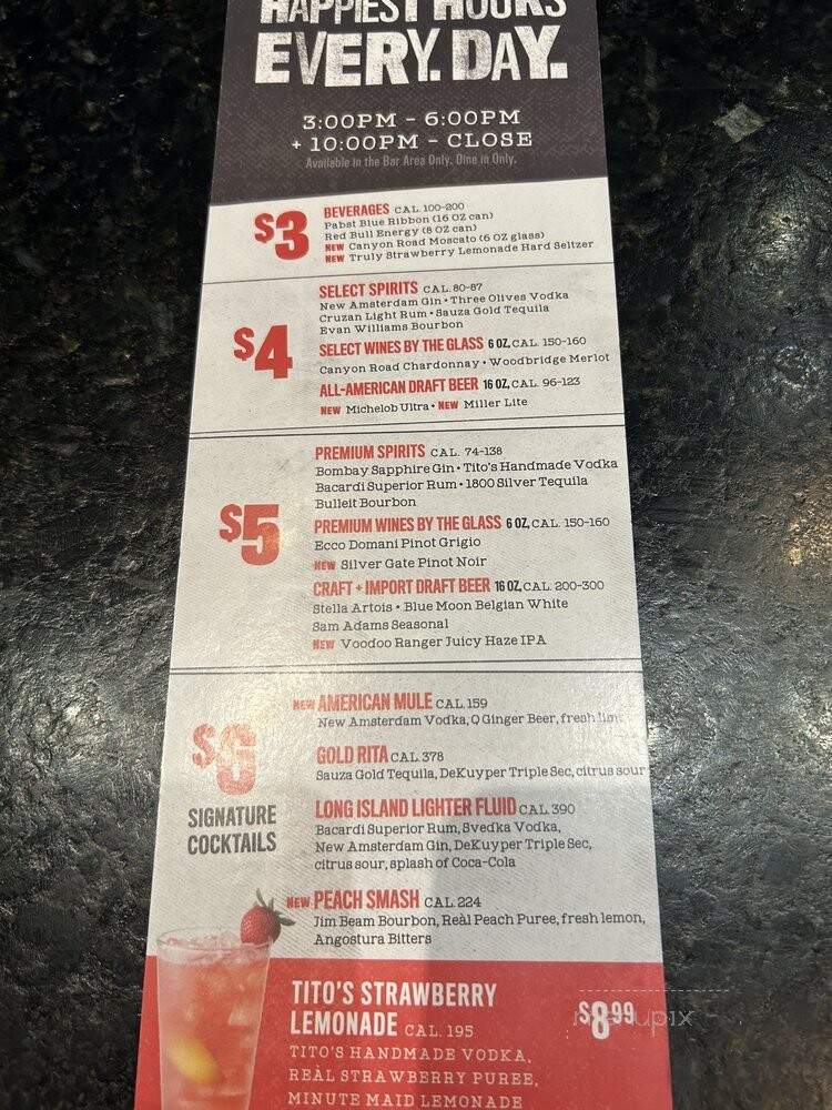 Smokey Bones - Fort Lauderdale, FL menu_pic