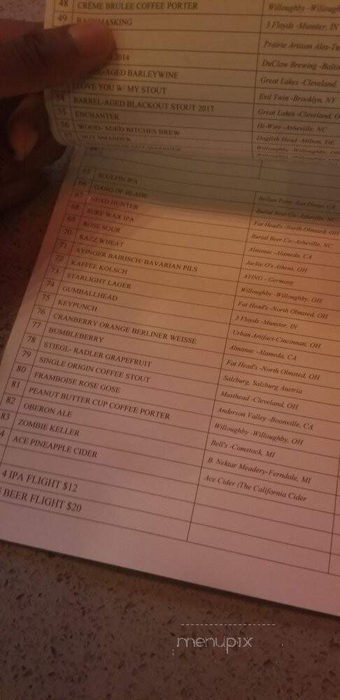Crush Winebar - Sandusky, OH menu_pic