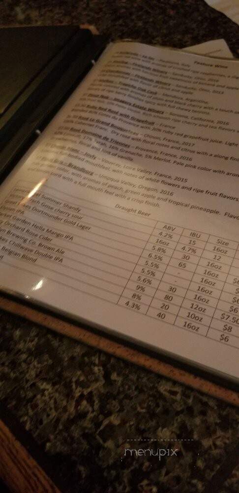 Crush Winebar - Sandusky, OH menu_pic
