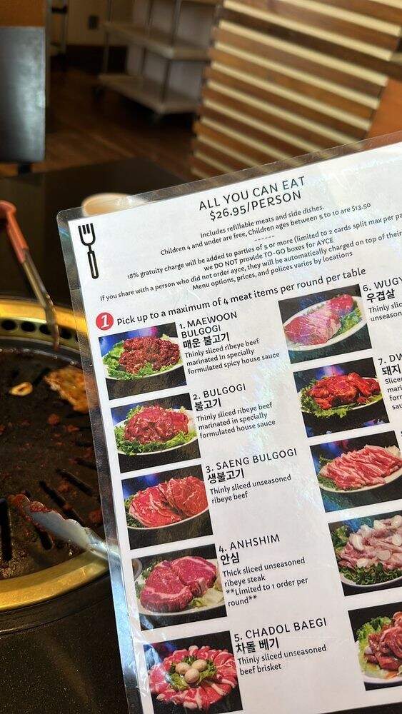Beque Korean Grill - Santa Clara, CA menu_pic