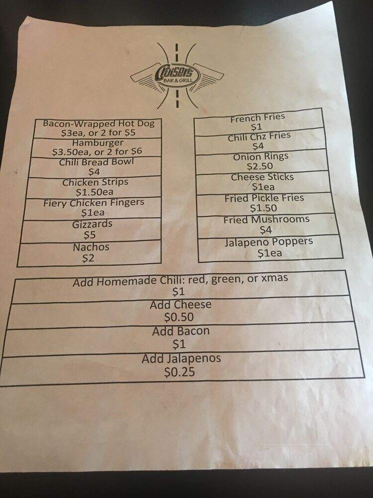 Cruisers - Post Falls, ID menu_pic