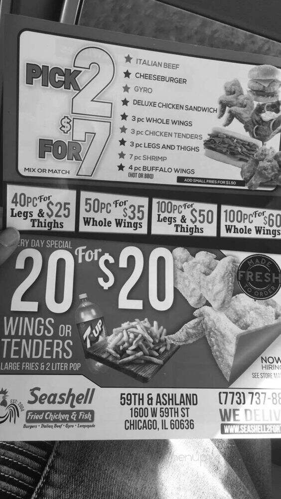 Seashell Fish & Chicken - Chicago, IL menu_pic