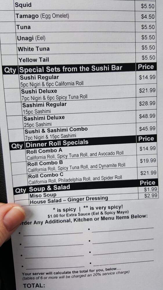 Sushi Yama - Noblesville, IN menu_pic