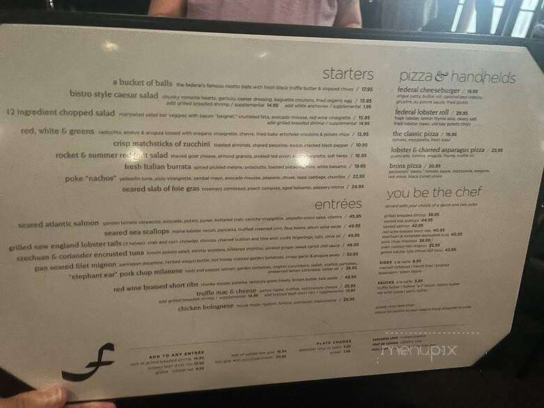 Federal - Agawam, MA menu_pic