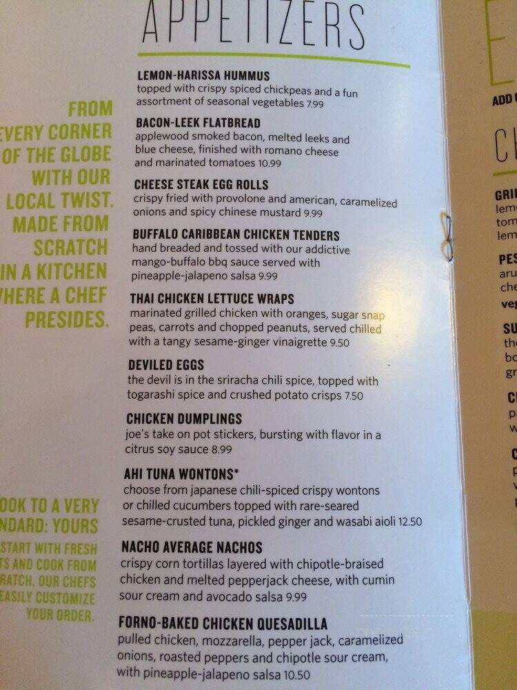 Not Your Average Joe's - Randolph, MA menu_pic