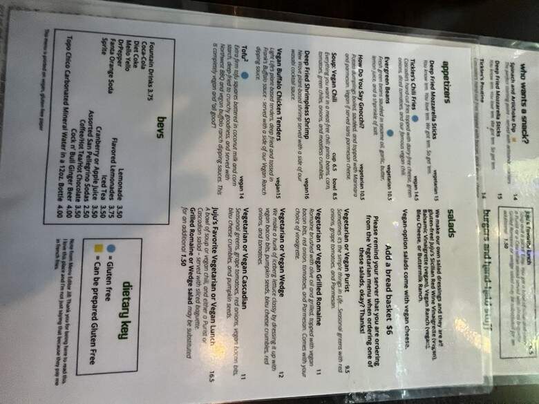 Cascadia Grill - Olympia, WA menu_pic