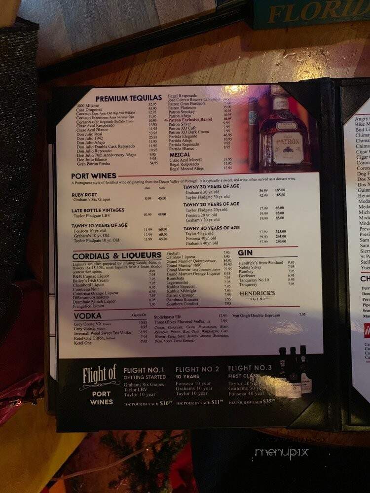 Corona Cigar Company - Orlando, FL menu_pic