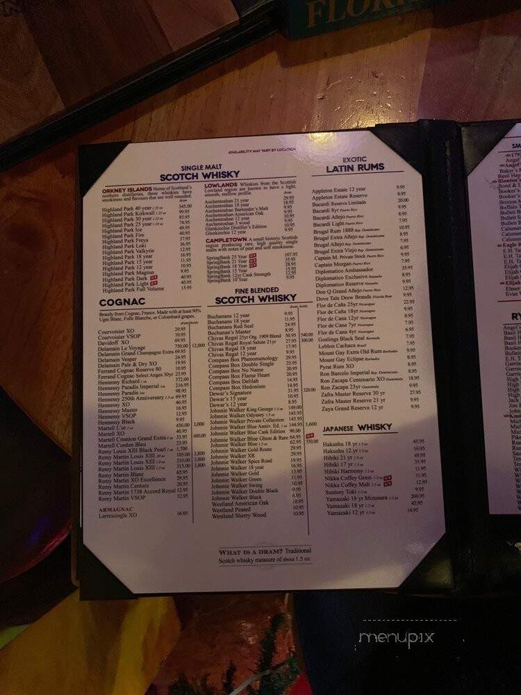 Corona Cigar Company - Orlando, FL menu_pic
