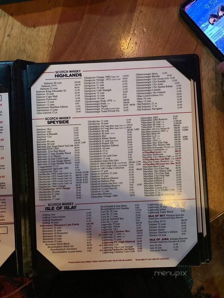 Corona Cigar Company - Orlando, FL menu_pic