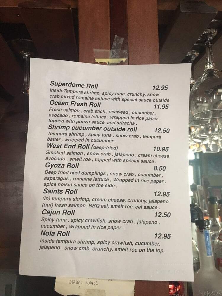 Wasabi - New Orleans, LA menu_pic