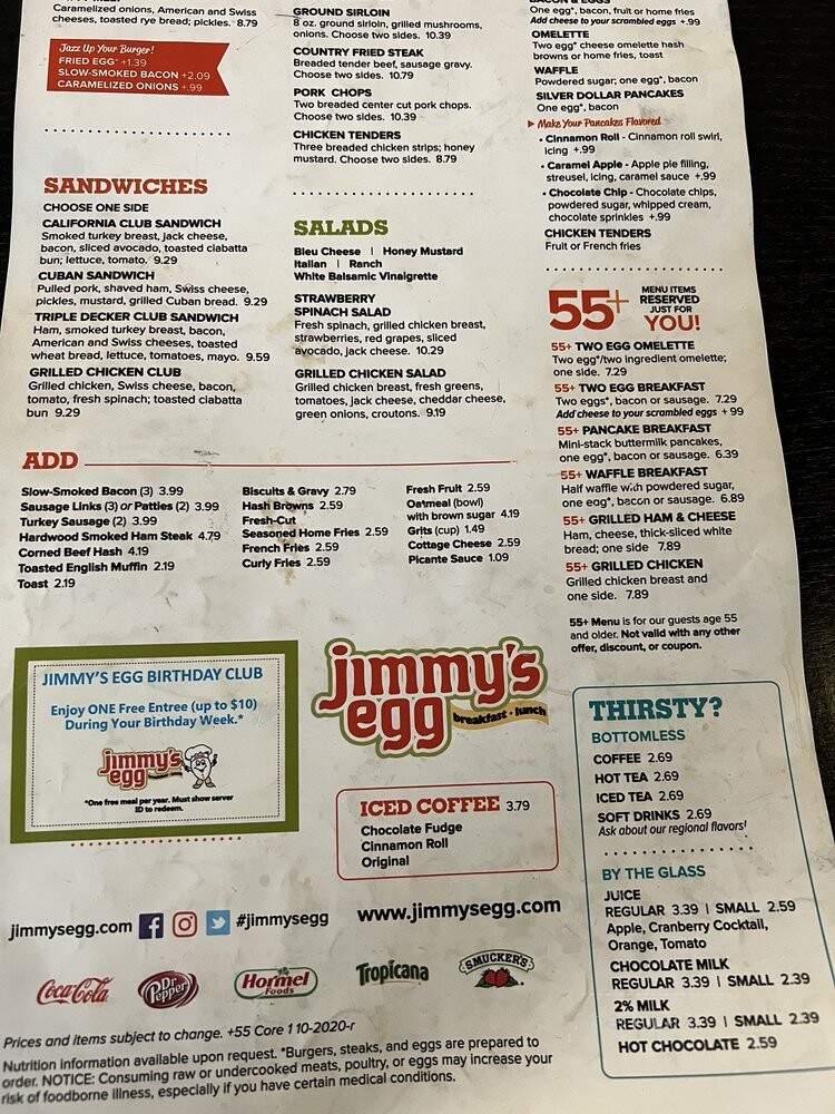 Jimmy's Egg - Oklahoma City, OK menu_pic