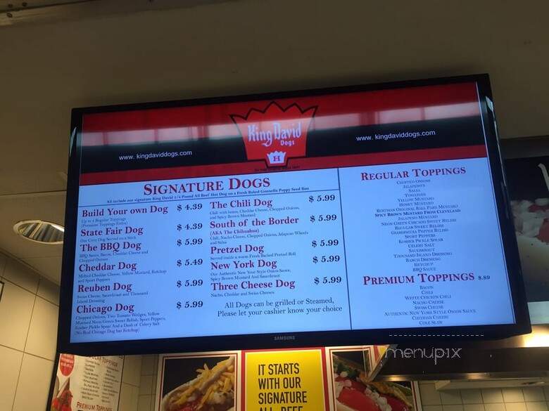 King David Dogs - Indianapolis, IN menu_pic