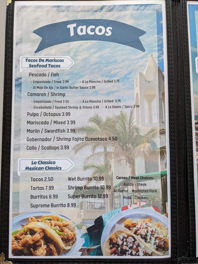 El Pescador Seafood Taqueria - Fresno, CA menu_pic