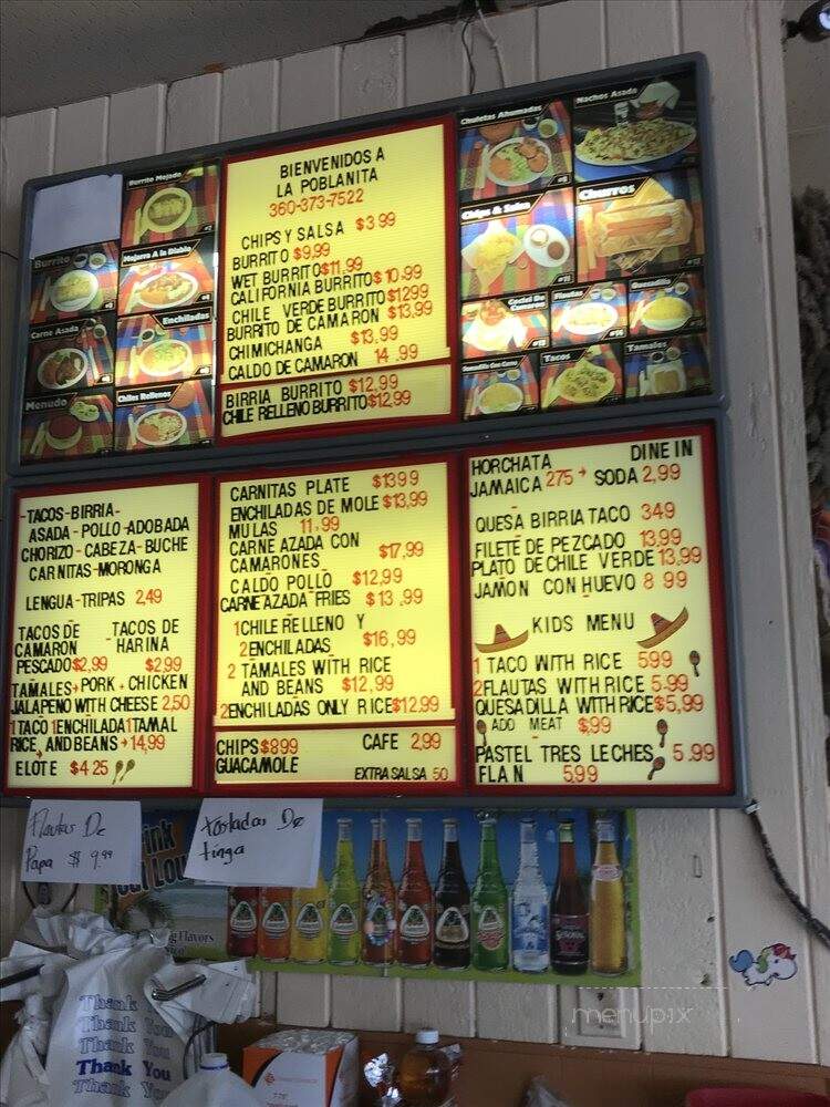 la Poblanita - Bremerton, WA menu_pic