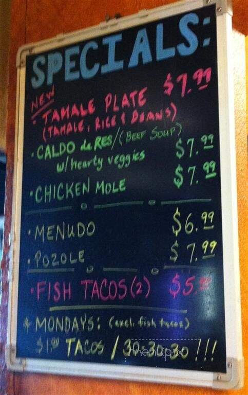 La Tapatia Restaurant - Phoenix, OR menu_pic