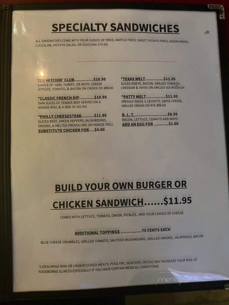 Hitching Post Steakhouse - Las Vegas, NV menu_pic