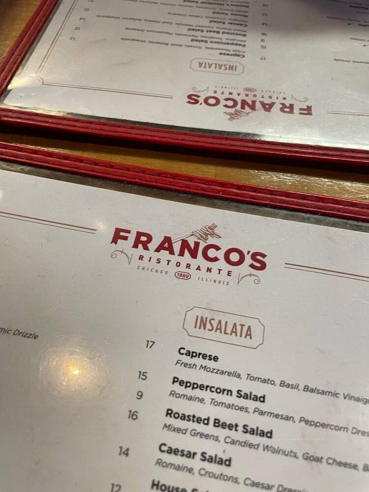 Franco's Chicago Style Pizza - Ellisville, MO menu_pic