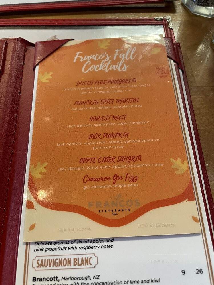 Franco's Chicago Style Pizza - Ellisville, MO menu_pic