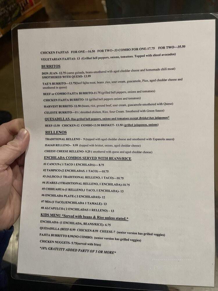 Anna's Mexican Restaurant - Lubbock, TX menu_pic