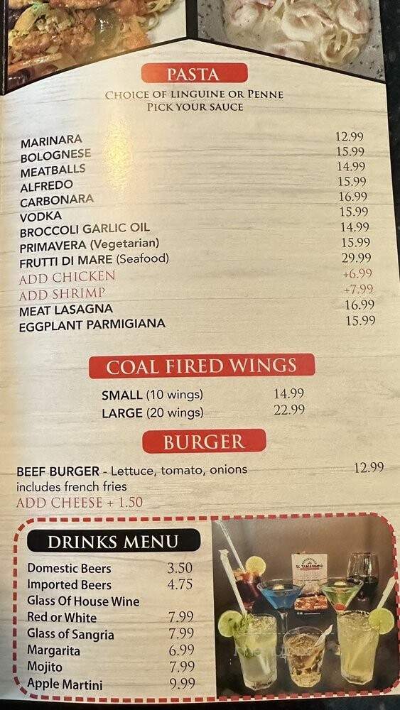 El Tamarindo Restaurant & Coal Fired Pizza - Hallandale, FL menu_pic