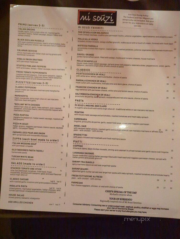 Martucci's Restaurant - Erie, PA menu_pic