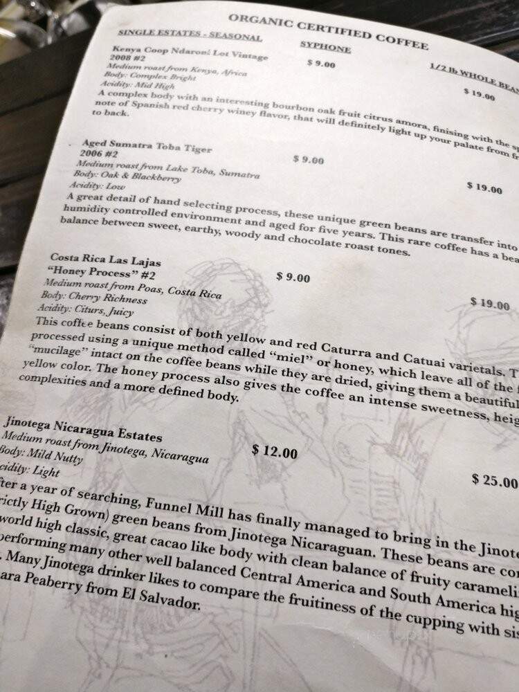 Funnel Mill - Santa Monica, CA menu_pic