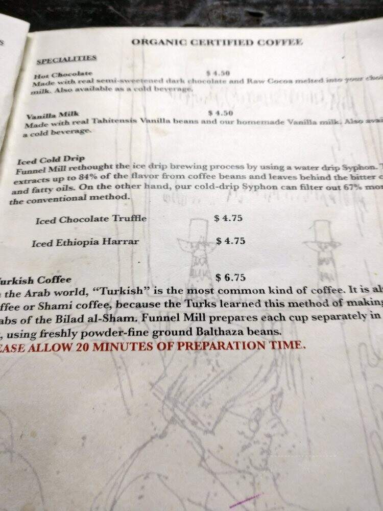 Funnel Mill - Santa Monica, CA menu_pic