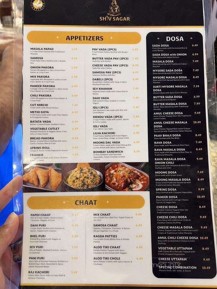 Shiv Sagar - Houston, TX menu_pic