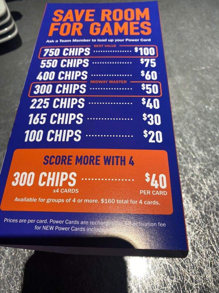 Dave & Buster's - Westbury, NY menu_pic