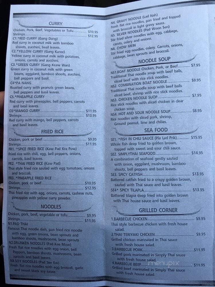 Simply Thai - Elk Grove, CA menu_pic