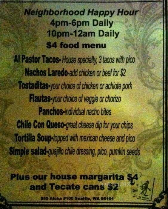 Laredos Grill - Seattle, WA menu_pic