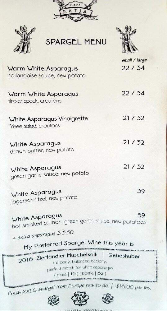 Cafe Katja - New York, NY menu_pic