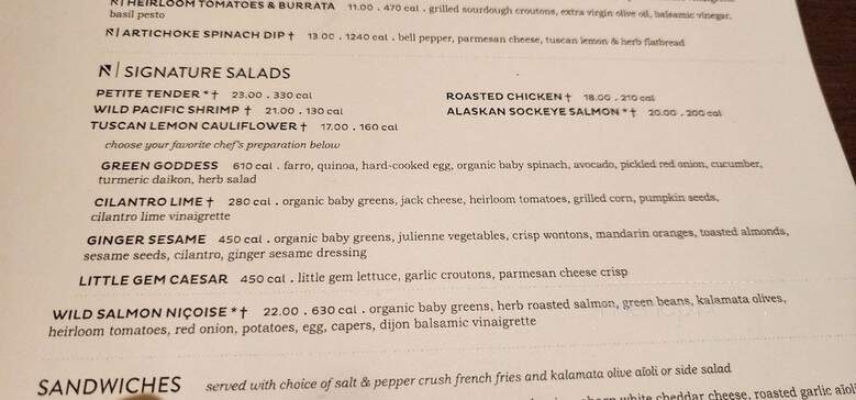 Blue Stove - Santa Monica, CA menu_pic