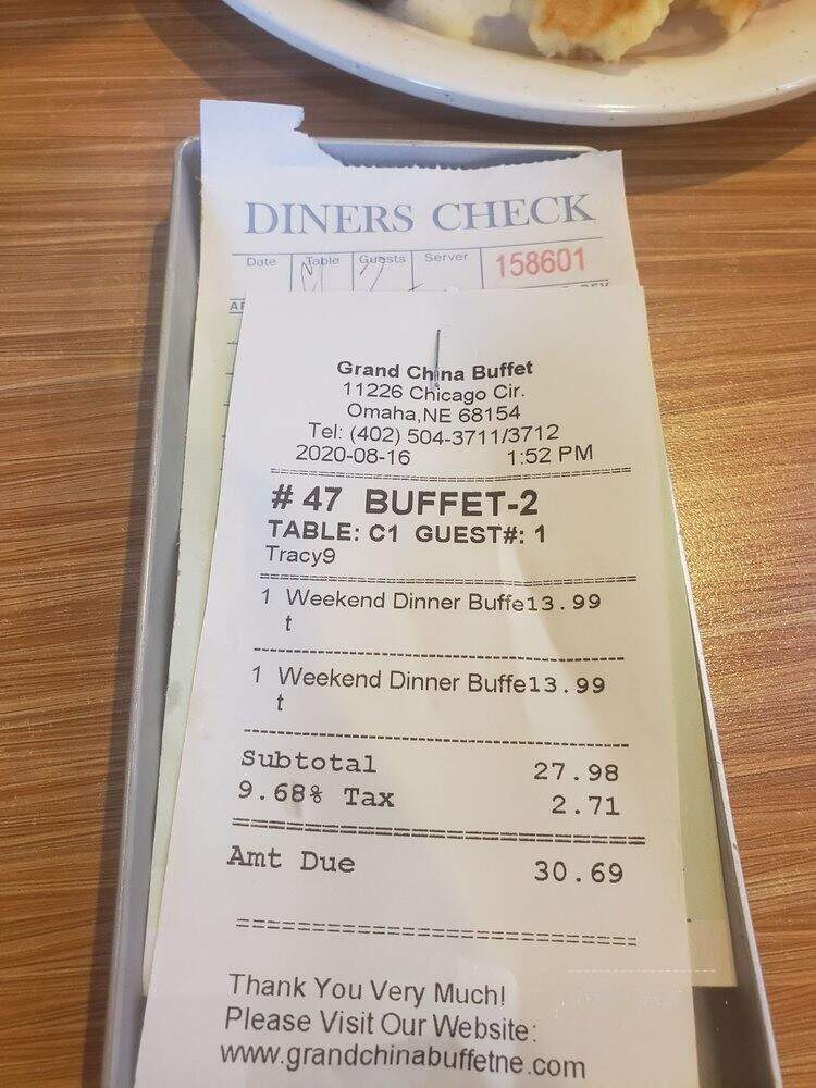Grand China Buffet - Omaha, NE menu_pic