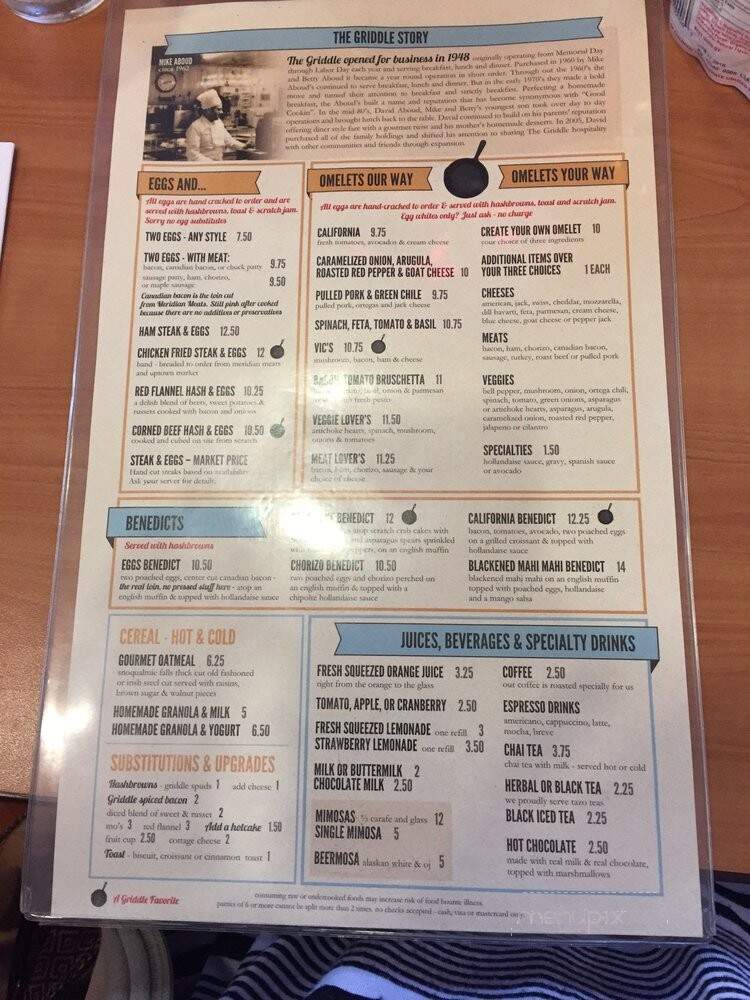 The Griddle - Eagle, ID menu_pic