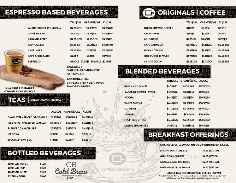 Coffee Beanery - Flint, MI menu_pic