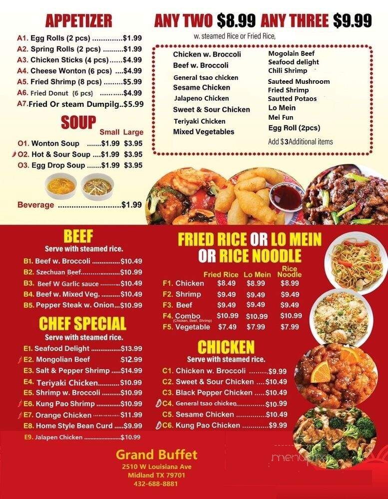 Grand Buffet - Midland, TX menu_pic