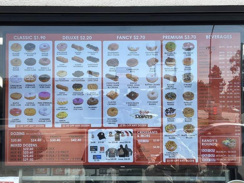 Randy's Donuts - Inglewood, CA menu_pic