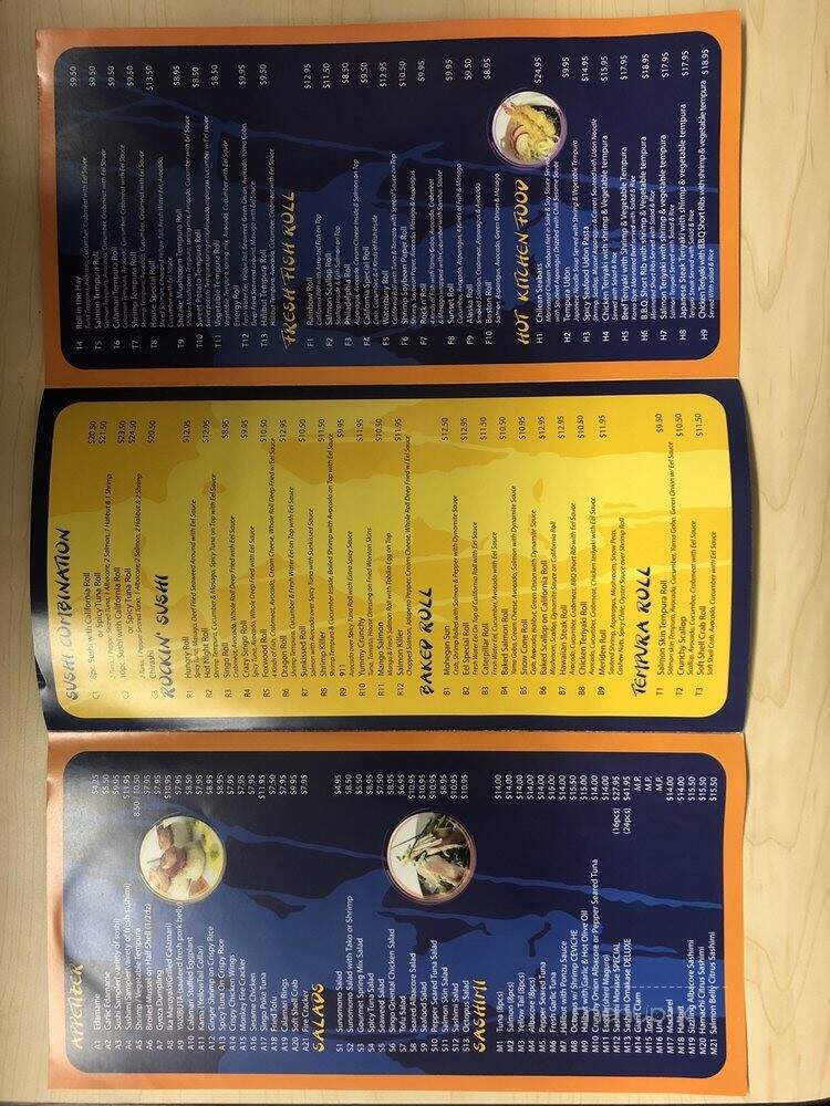 Singo's Sushi Rockin' Sushi - Waterbury, CT menu_pic