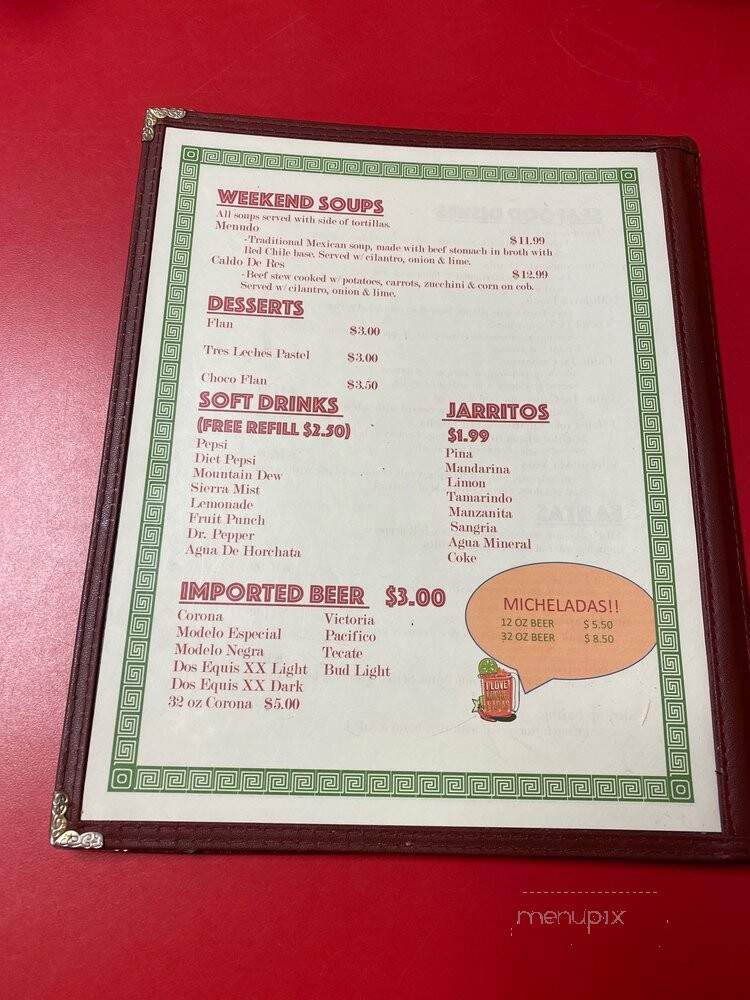 Los Dos Totrillos - Bunnell, FL menu_pic