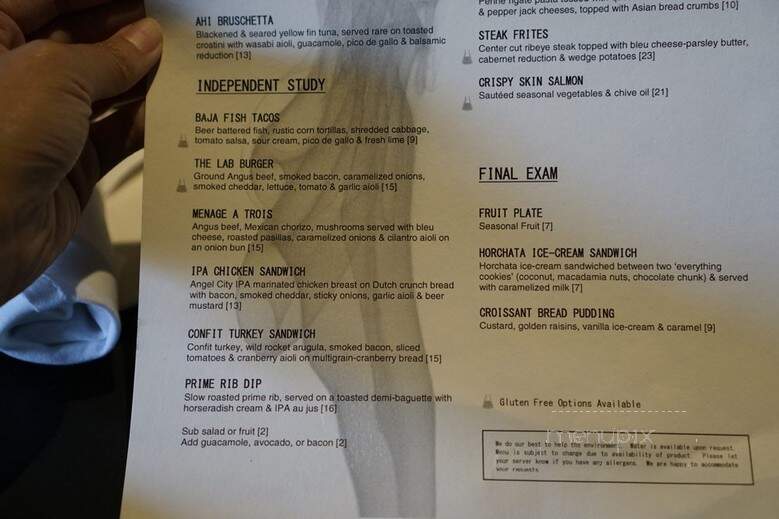Lab Gastropub - Los Angeles, CA menu_pic